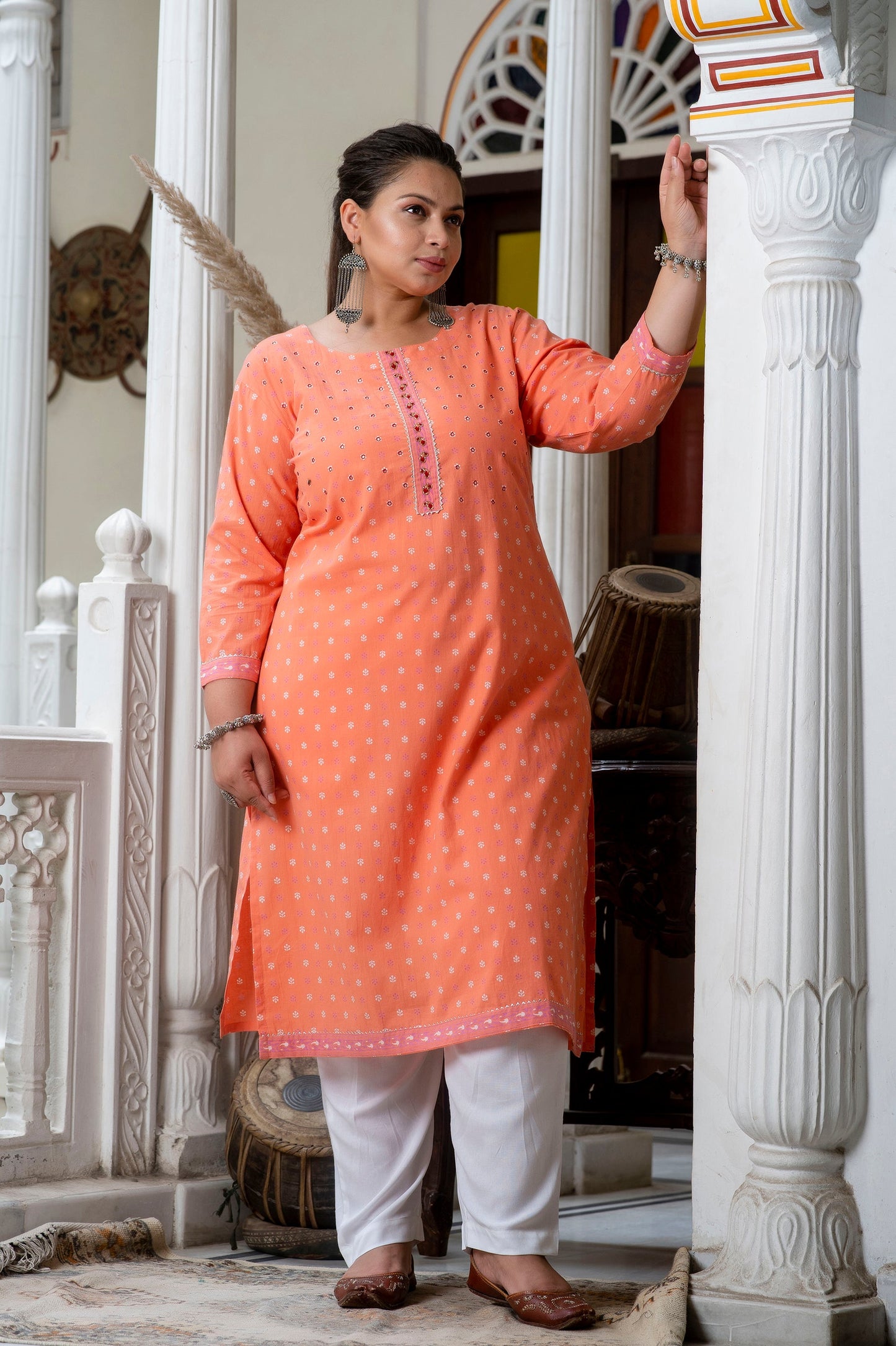 Gajari Pure Cotton Straight Kurti