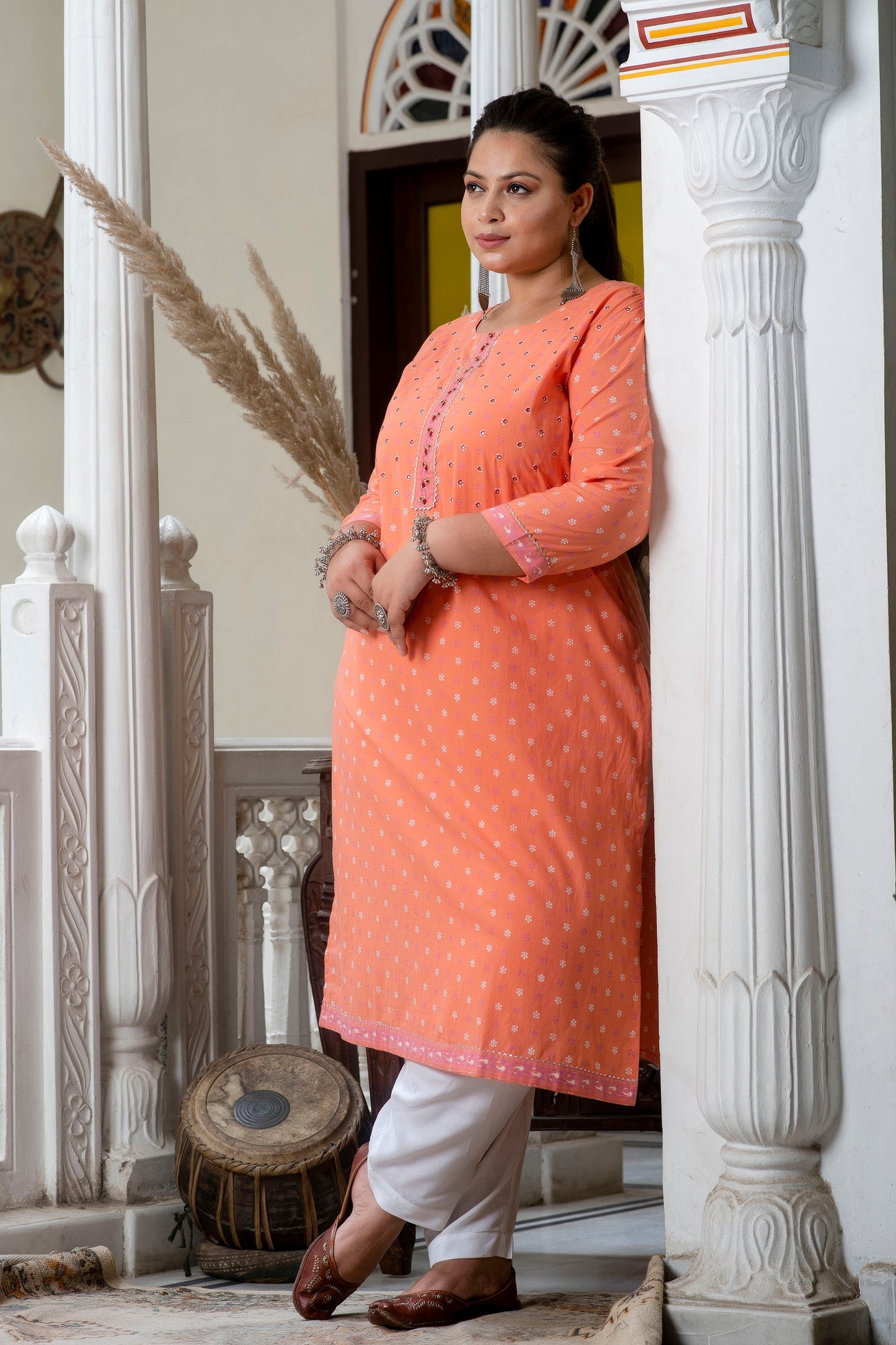 Gajari Pure Cotton Straight Kurti