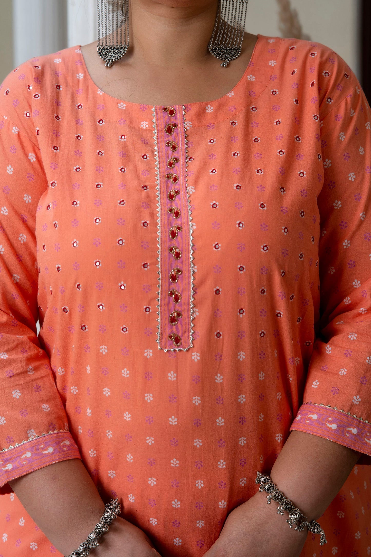 Gajari Pure Cotton Straight Kurti