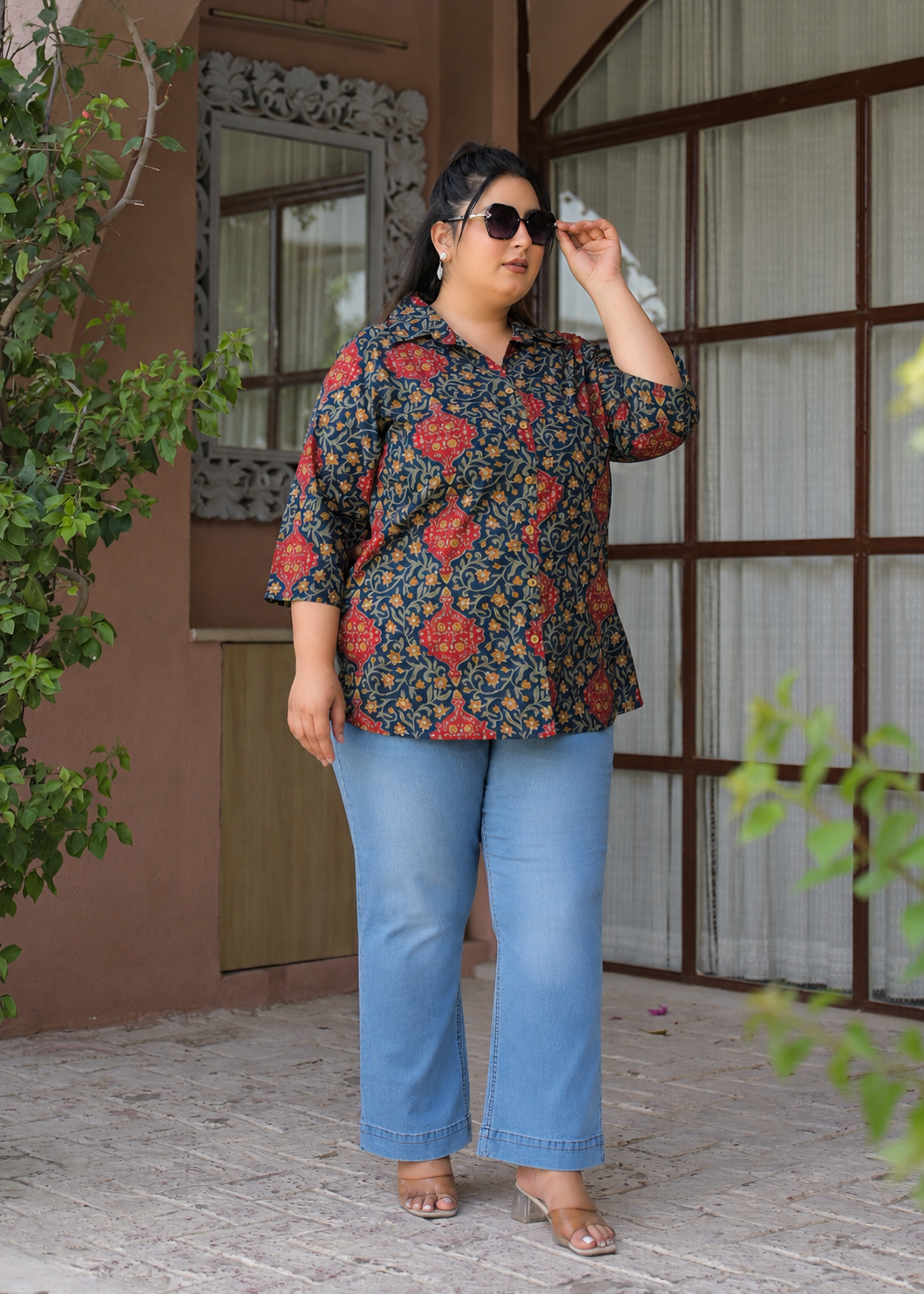 Navy Blue Cotton Top