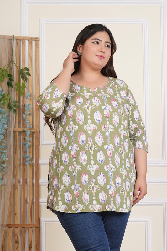 Light Green Rayon Top