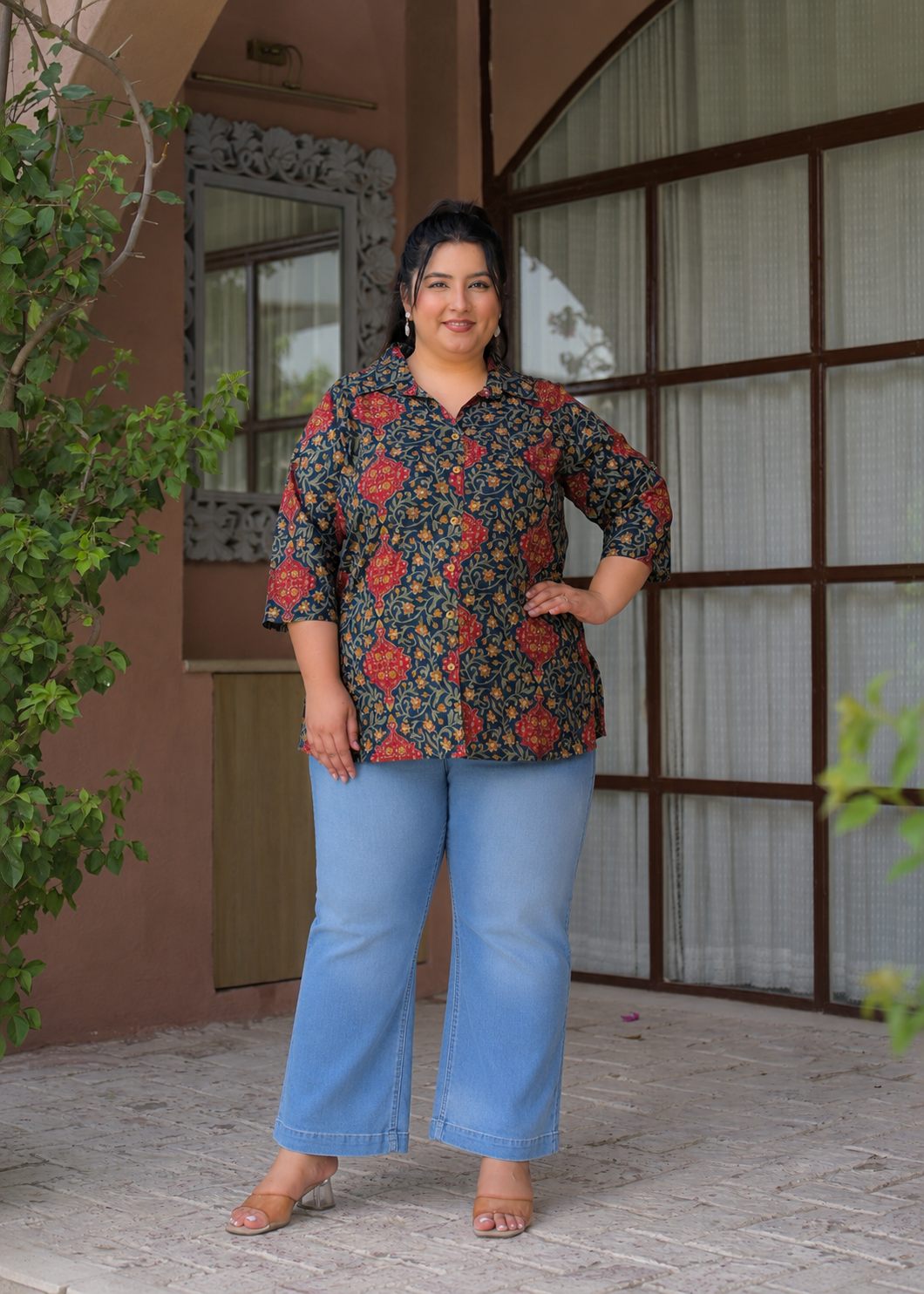 Navy Blue Cotton Top