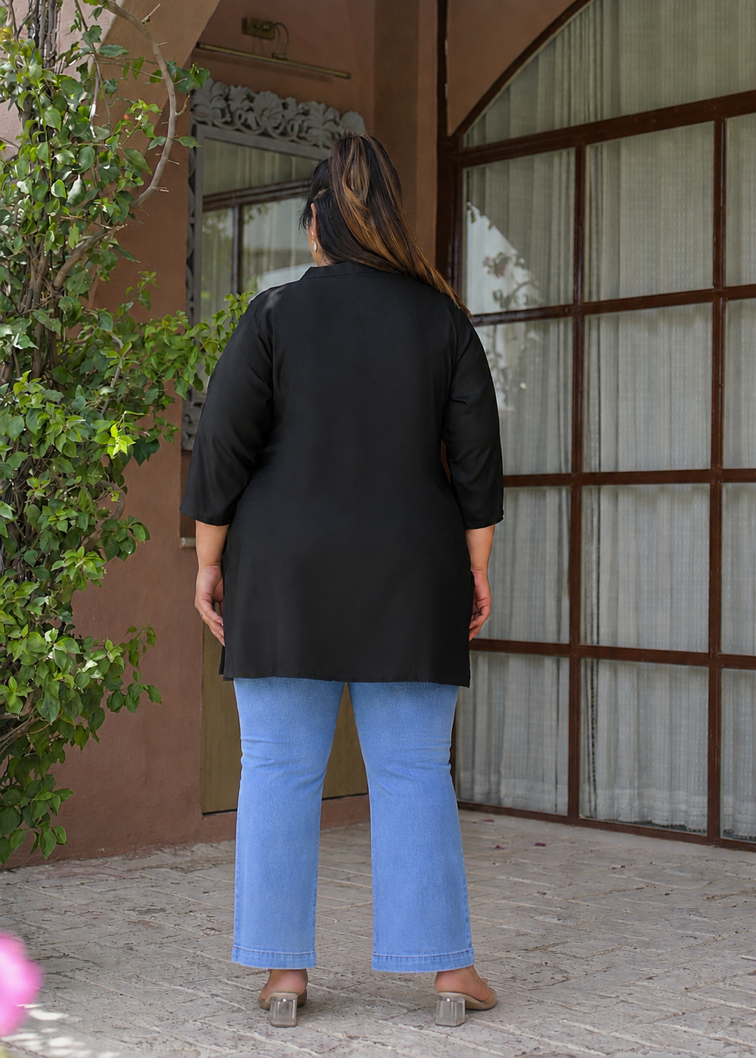 Black Embroidered Top