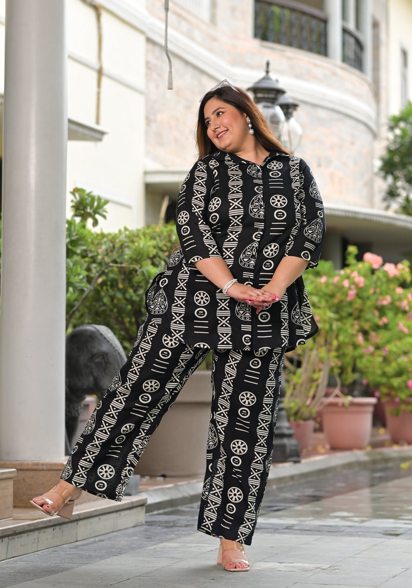 Geometric Co-Ord Tunic and Pant Set