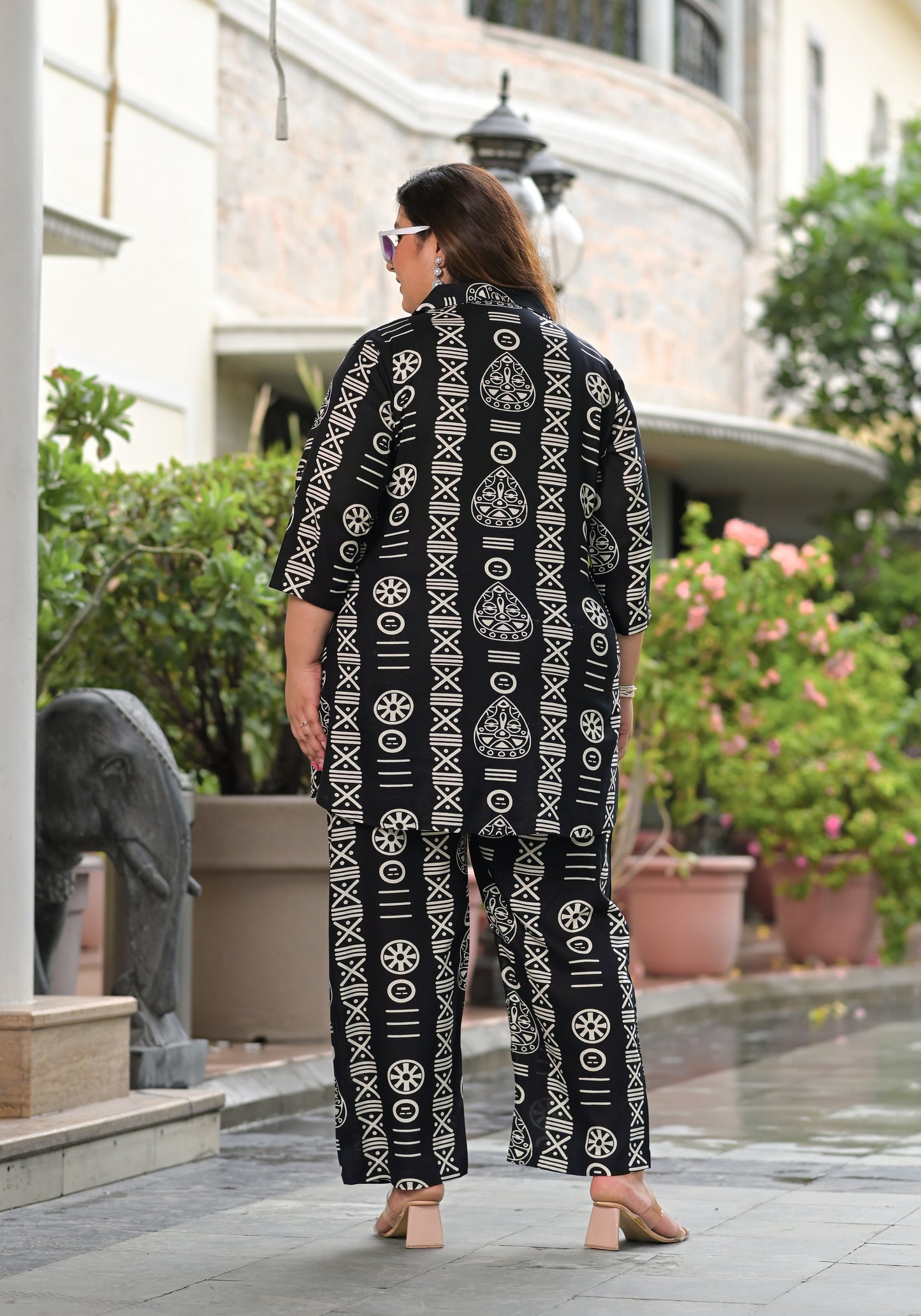 Geometric Co-Ord Tunic and Pant Set