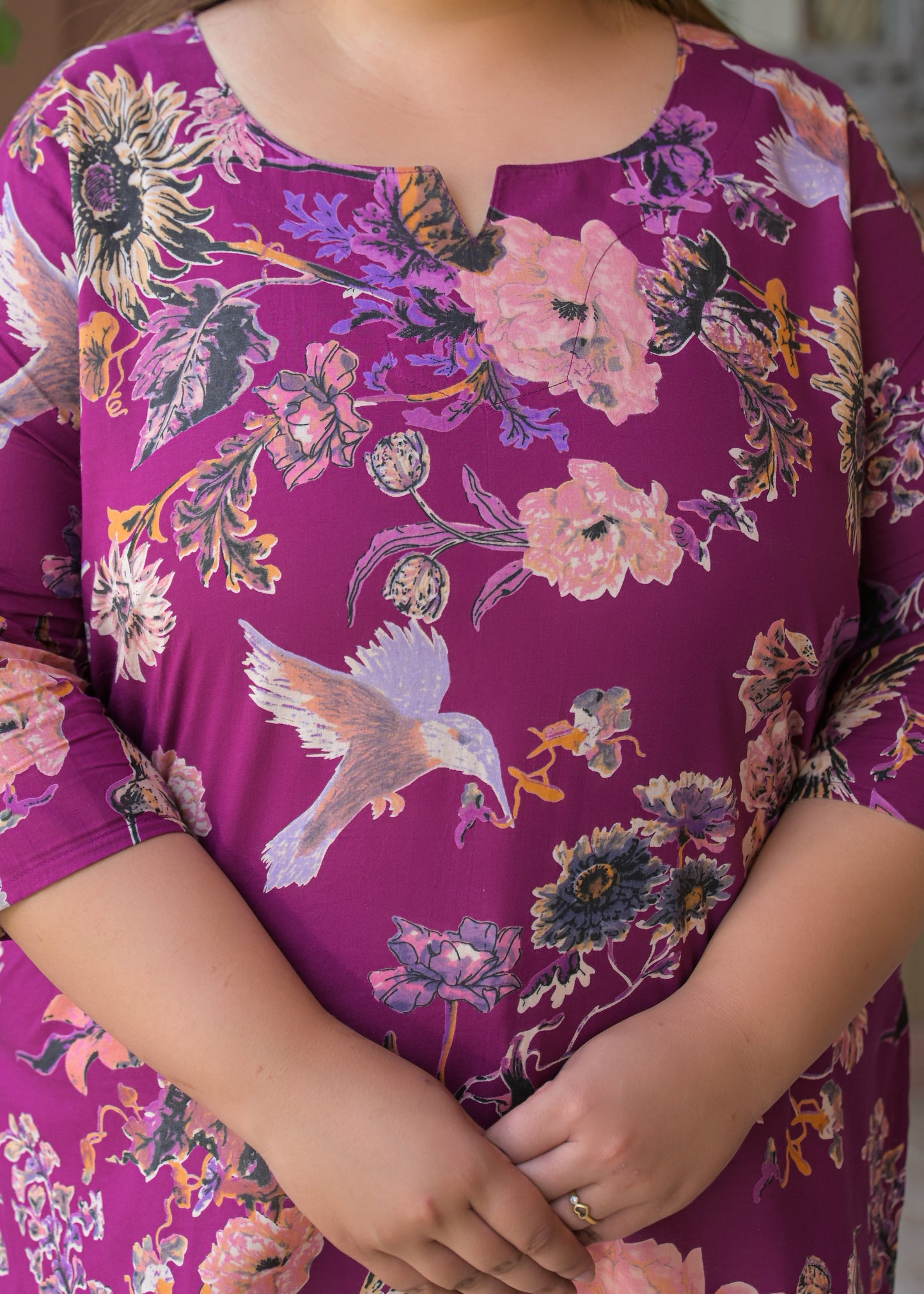 Pink Pure Cotton Printed Top