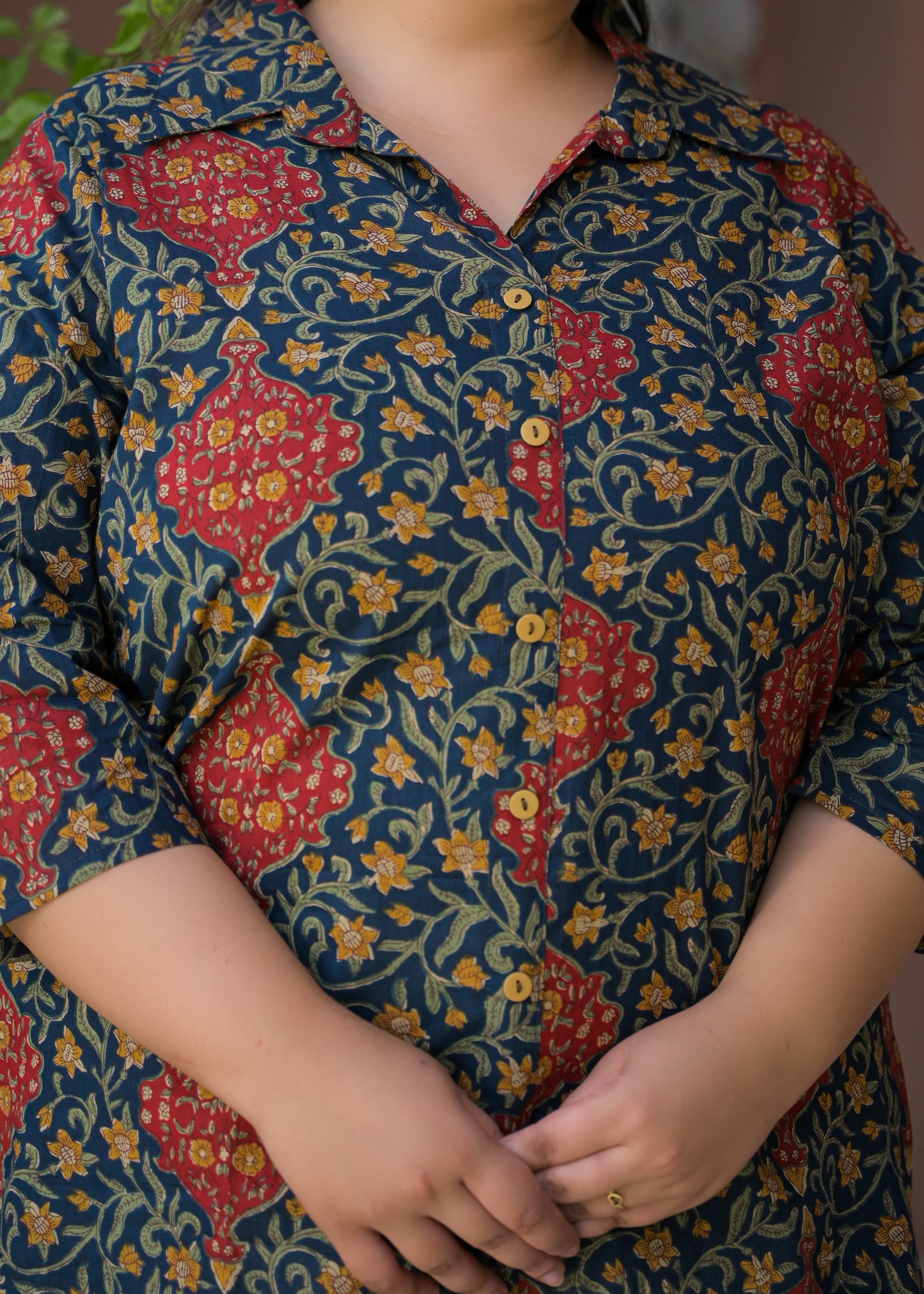 Navy Blue Cotton Top