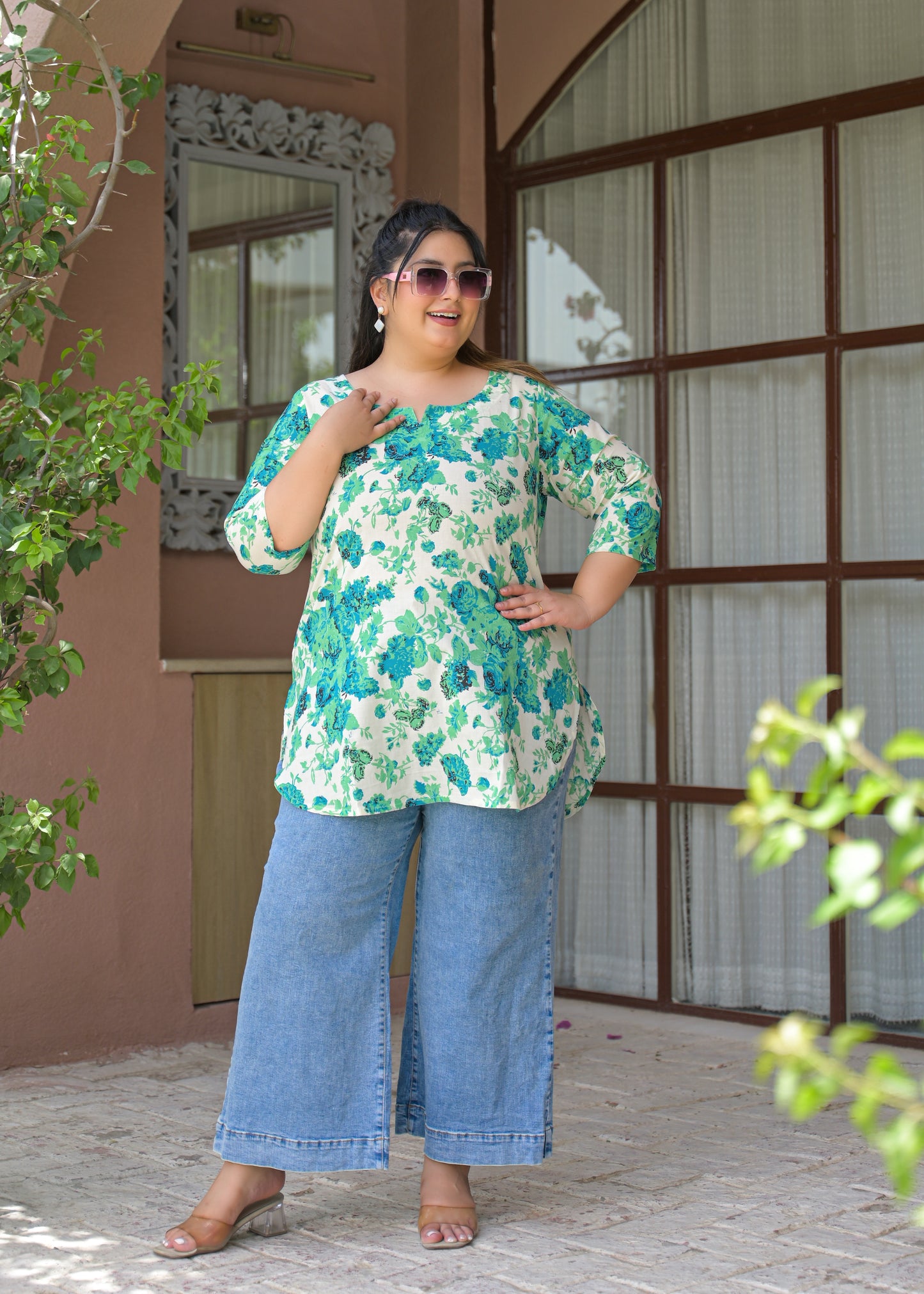 Multi Pure Cotton Printed Top