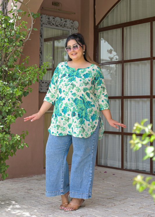 Multi Pure Cotton Printed Top