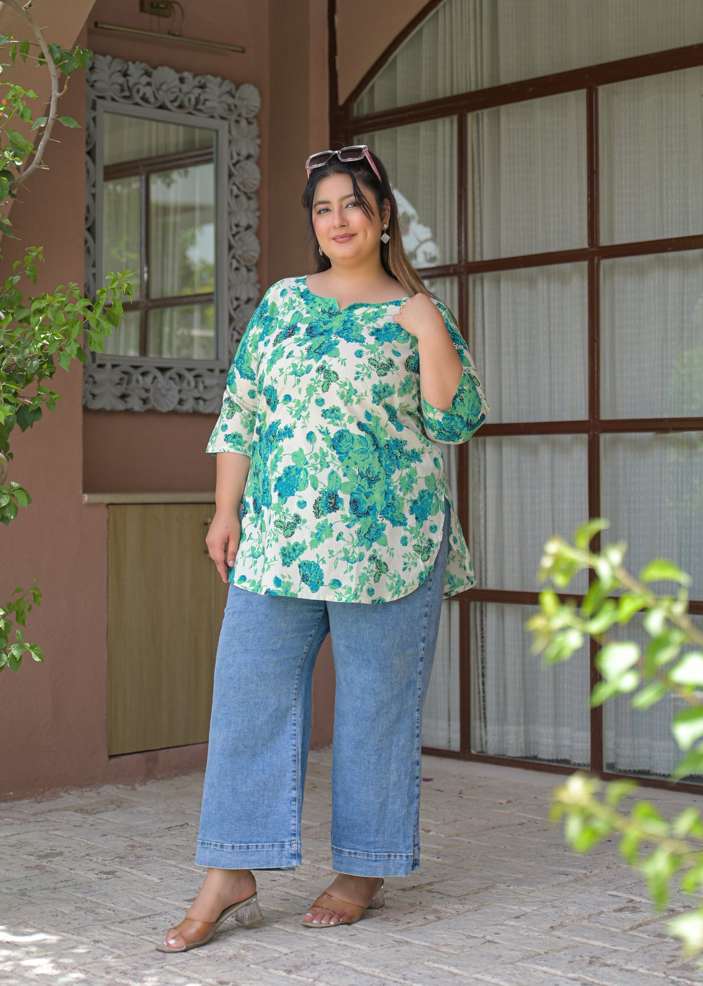Multi Pure Cotton Printed Top