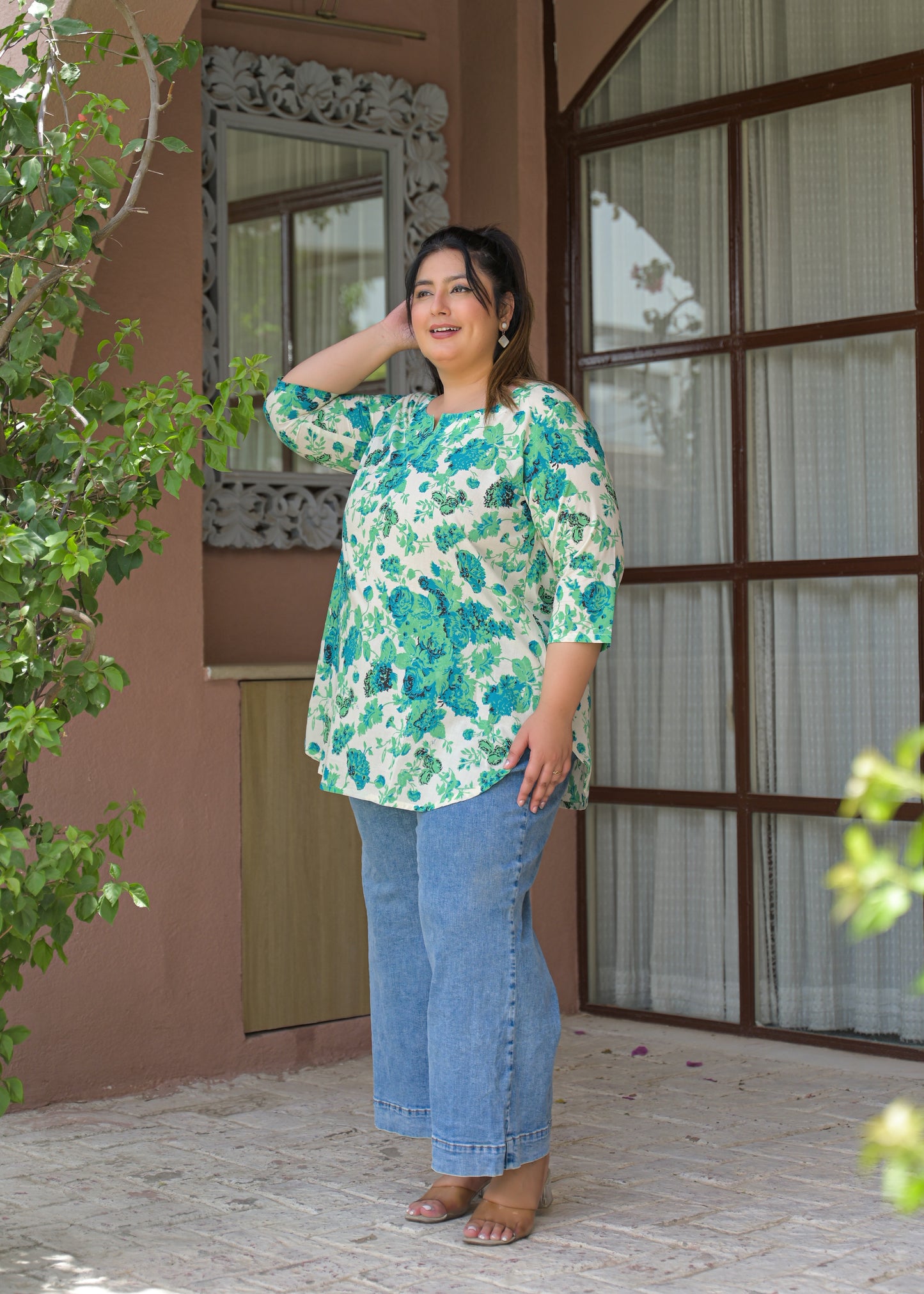 Multi Pure Cotton Printed Top