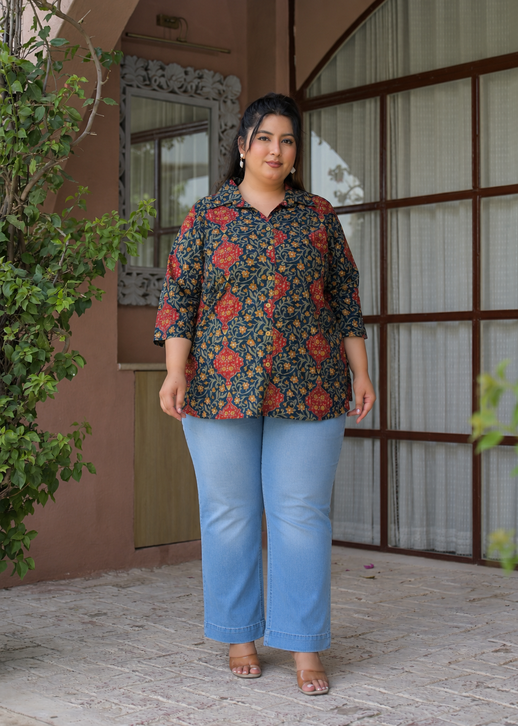 Navy Blue Cotton Top