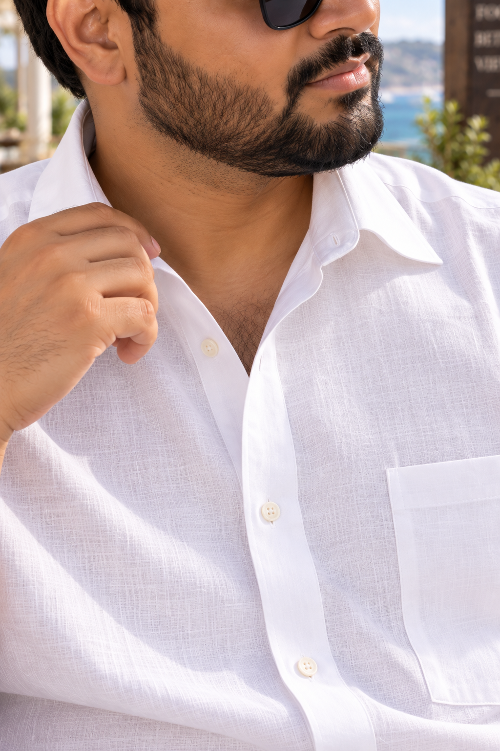 Men's Pure Cotton Linen Solid Casual Shirt
