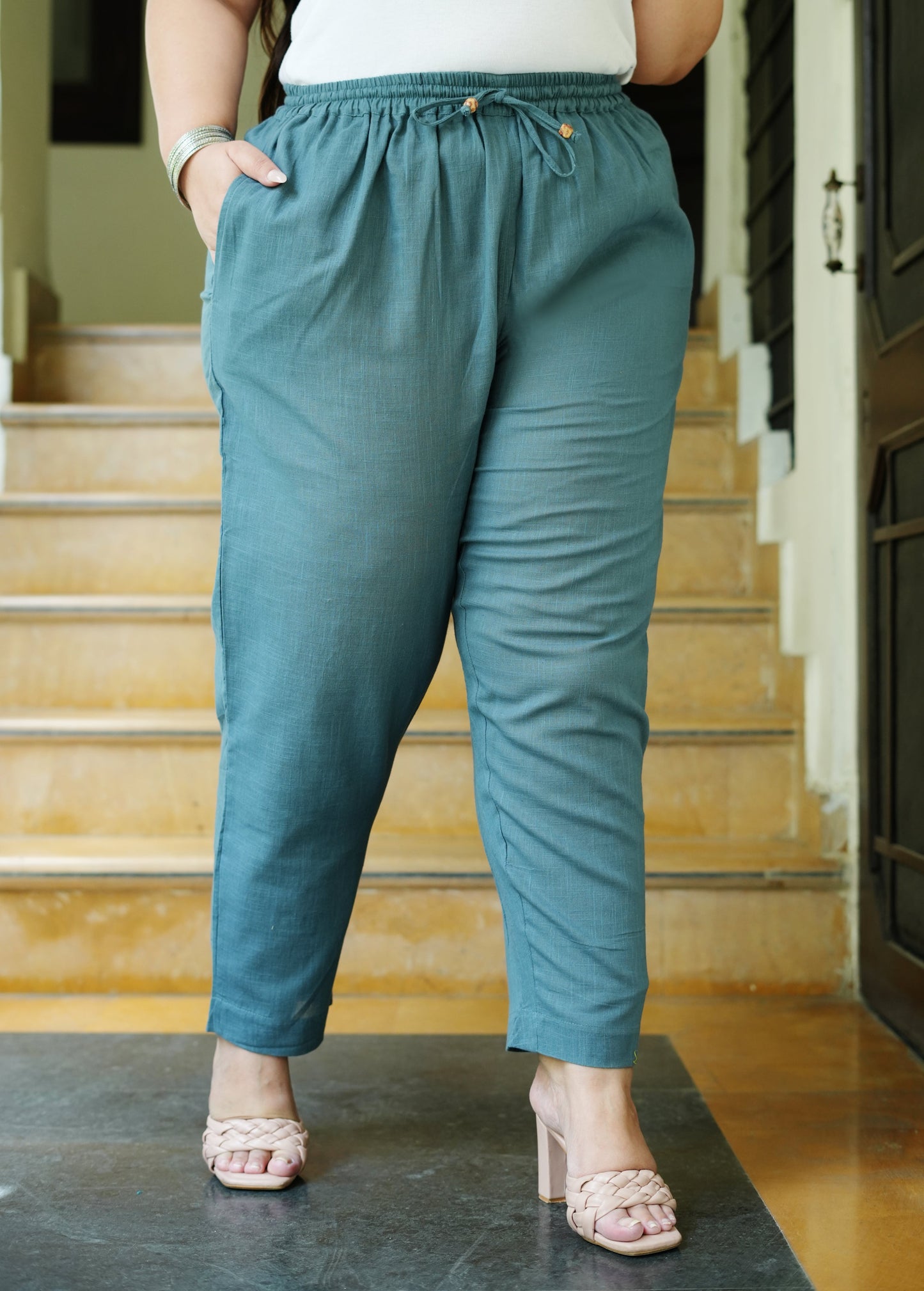 Plus Size Pure Cotton Trousers ( 10 Colors Available)