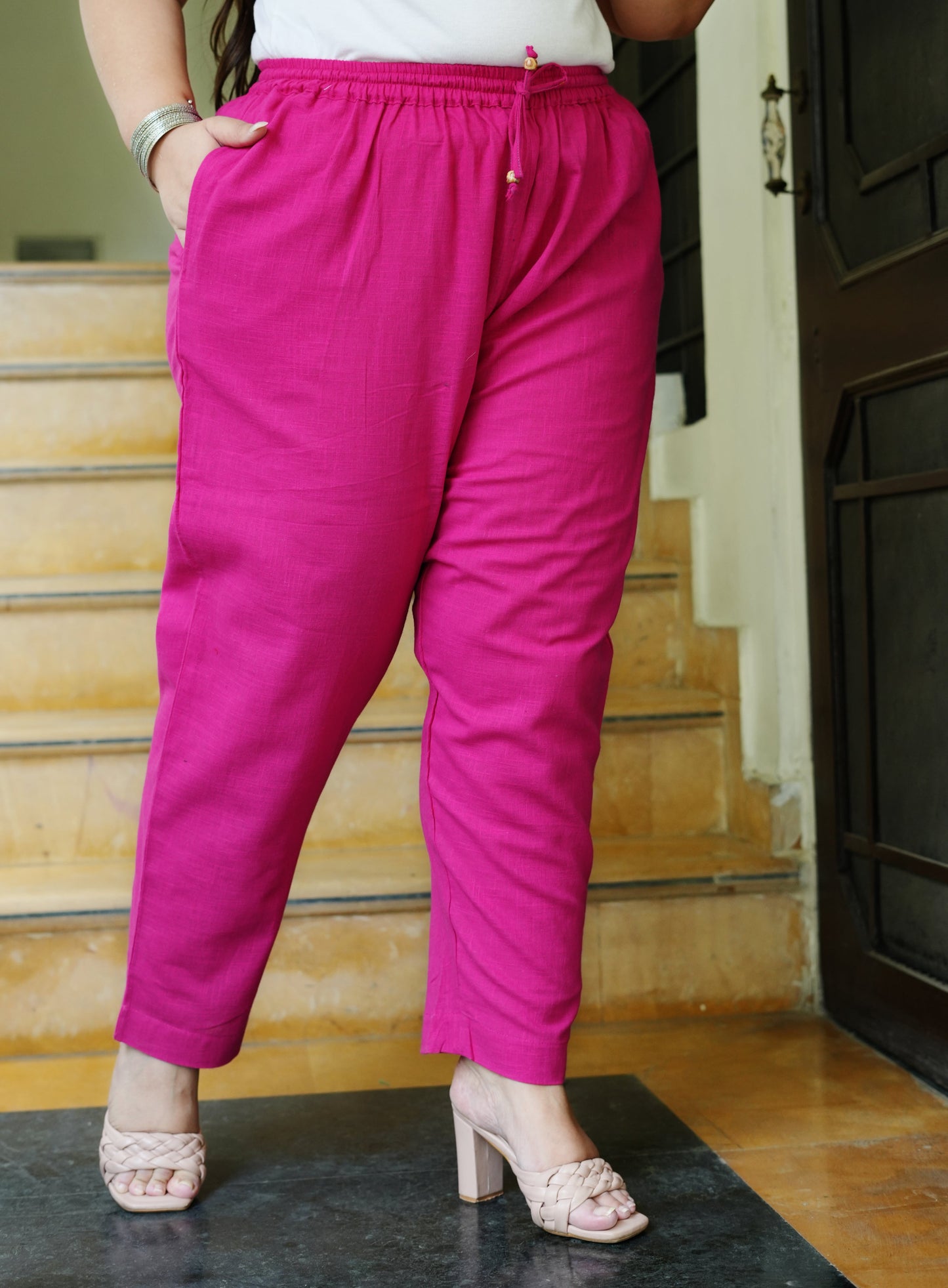 Plus Size Pure Cotton Trousers ( 10 Colors Available)