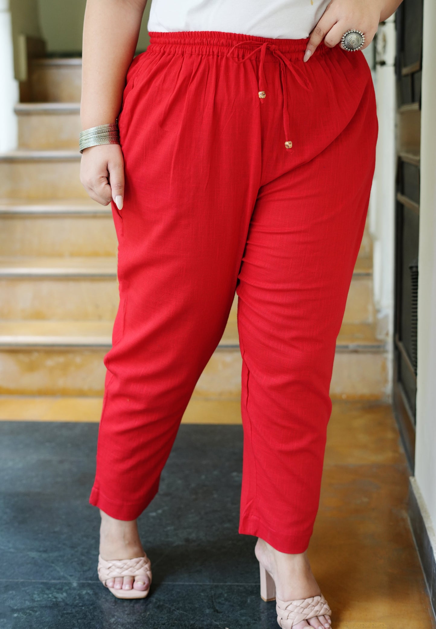 Plus Size Pure Cotton Trousers ( 10 Colors Available)