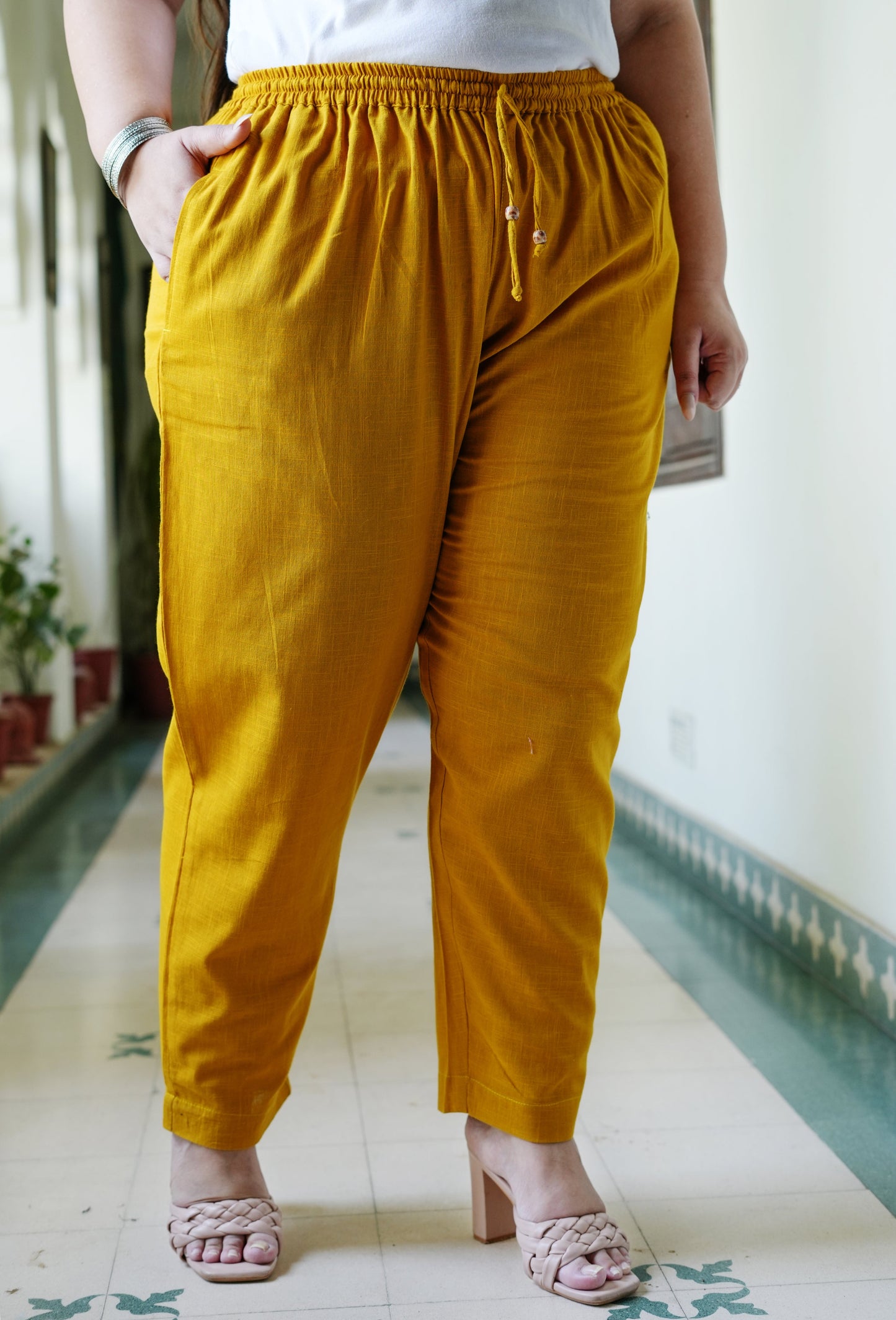 Plus Size Pure Cotton Trousers ( 10 Colors Available)