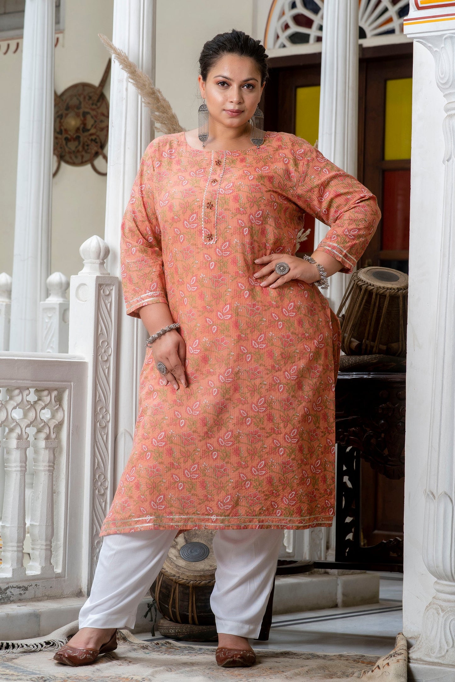 Gajari Pure Cotton Straight Kurti