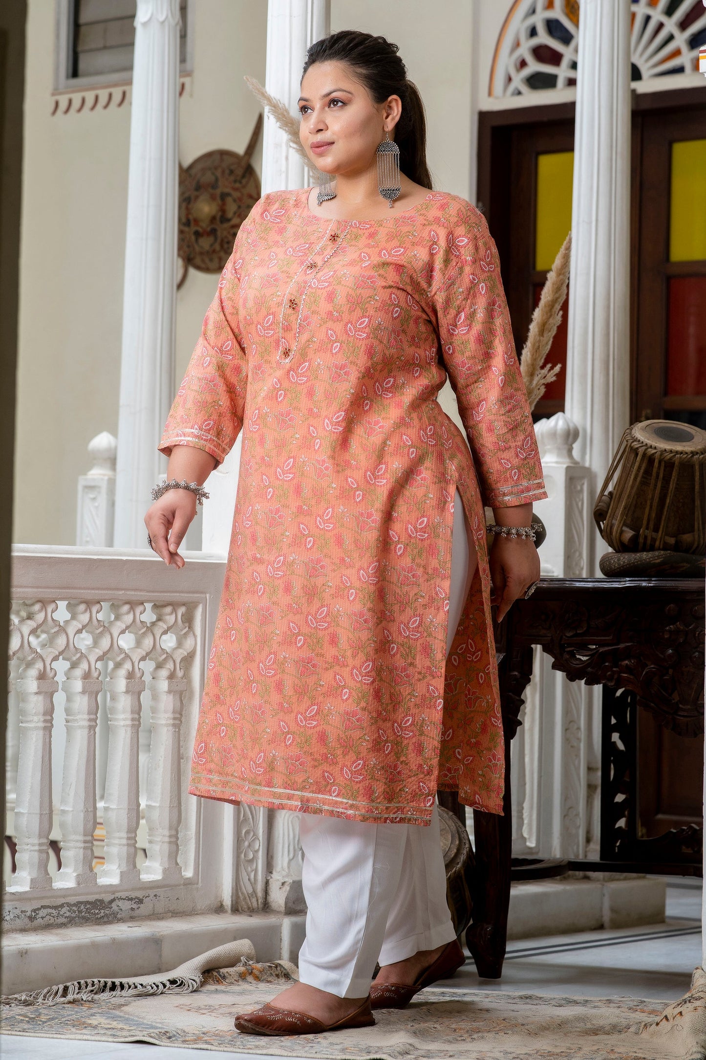 Gajari Pure Cotton Straight Kurti